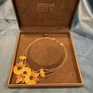 Yellow and gold statement necklace